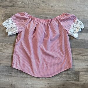 Roommates Red and White Striped Skirt Size S